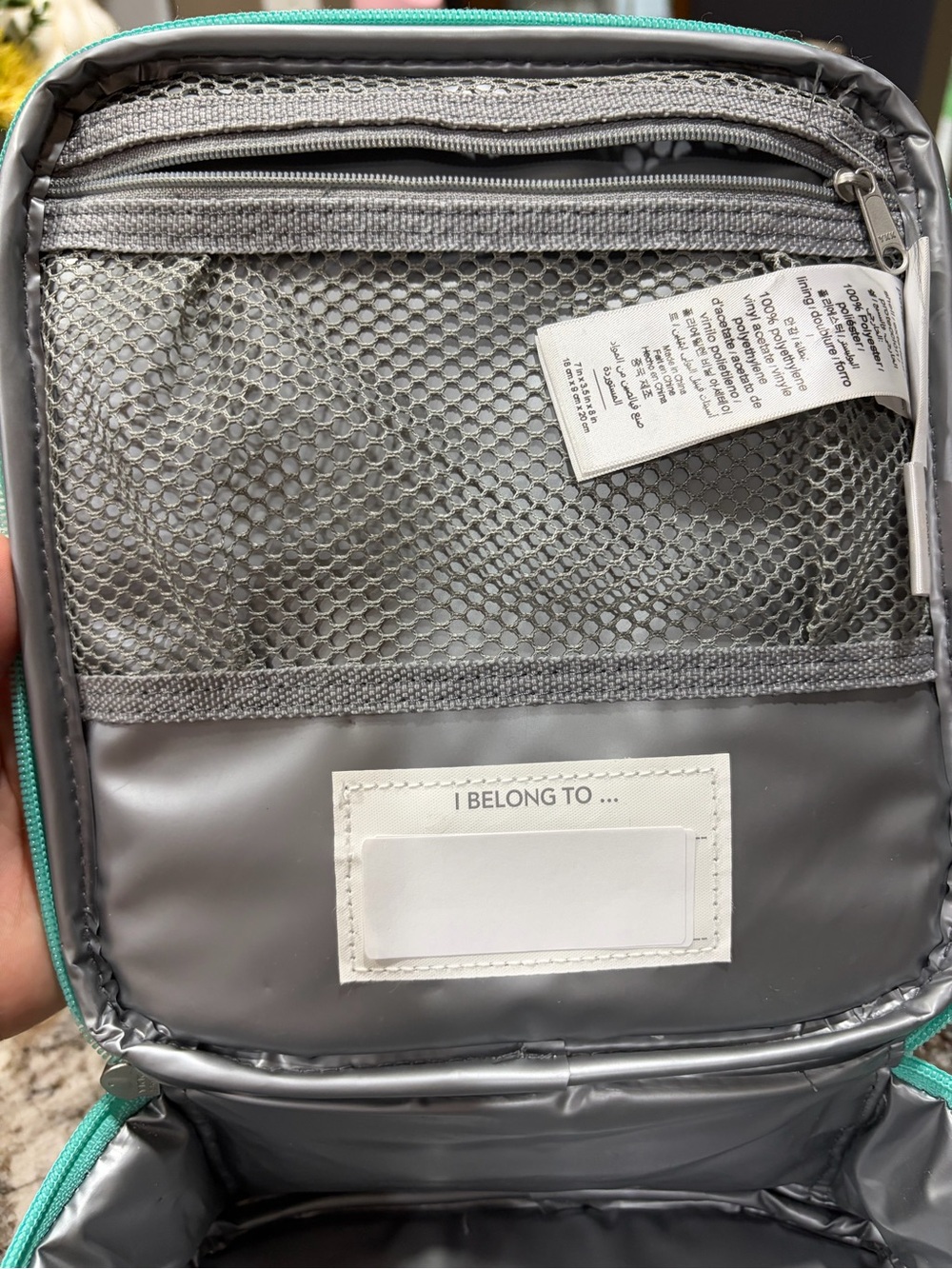 Pottery Barn Kids Pink Spider Web Lunchbox with Teal Trim - Picture 8 of 11